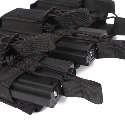 2 Layer MOLLE Tactical Magazine Holder Single Triple Mag Cartridge Pouch For AK M4 M14 M16 AR Outdoor Shooting Hunting Gear