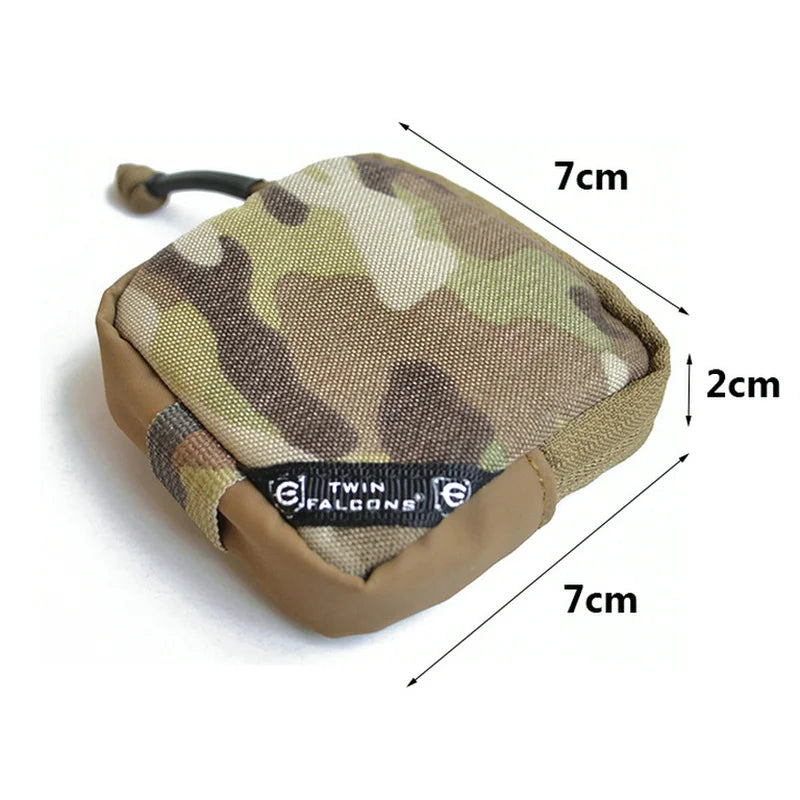 Outdoor Tactical Mini Accessories Pouch for Earphone EDC Key Bag Pouch Coin Purse Wallet Zipper Tool Bag P041