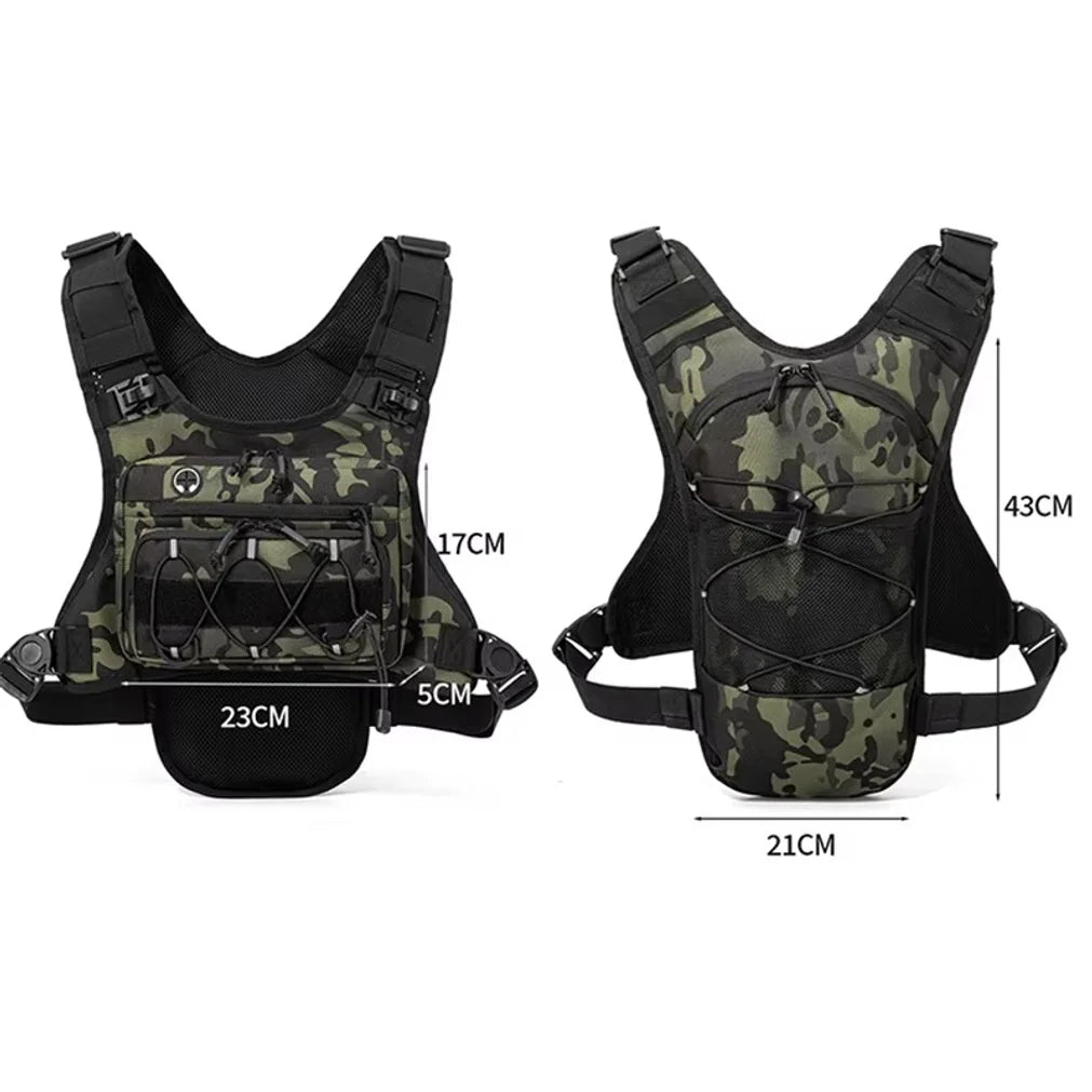 Running Chest Pack Hydration Vest For Cycling Hiking Bicycle Race Marathon Bag Men Women Sports Tactical Pouch Camping Backpack