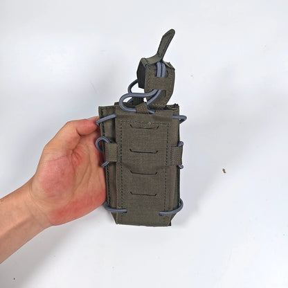 Tactical Quick-Release Vest Set Airsoft Adjustable Flame-Retardant Compact Vest with Magazine Pack Walkie-Talkie Bag for Hunting