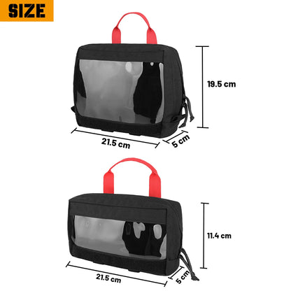 KRYDEX Tactical Clear Top Insert Pouch for D3 Backpack First Aid Bag Camping Travel Survival Medical Storage Bag Accessories