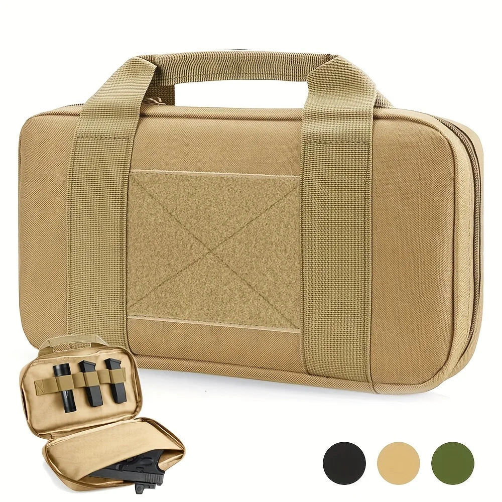 Tactical Pistol Gun Case,Airsoft Pistol Pouch， Padded Handgun bag Double Pistol Wallet  Rectangle Handgun Pouch
