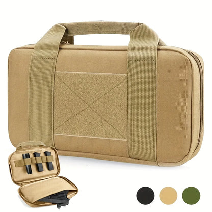 Tactical Pistol Gun Case,Airsoft Pistol Pouch， Padded Handgun bag Double Pistol Wallet  Rectangle Handgun Pouch