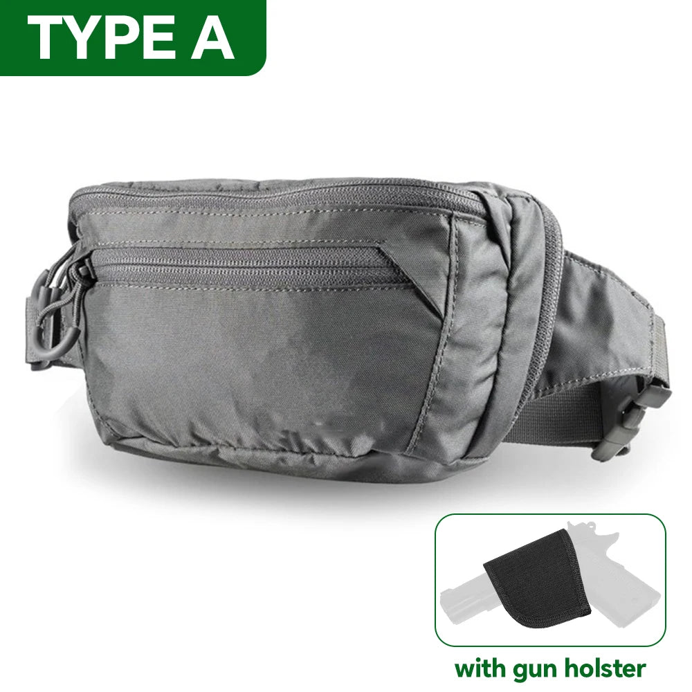 Tactical Waist Bag Concealed Carry Gun Bag Quick Access Handgun Bag Adjustable Waist Belt Fanny Pack with Gun Holster Outdoor