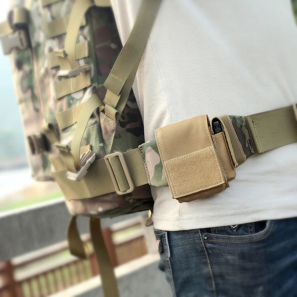 Nylon for Molle Pouch Waist Bag Multifunctional Mini for Molle Cellphone Pouch Belt Small Pouch with Buttons for Outdoor Camping