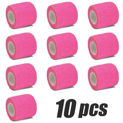 1-15pcs 2.5/5/7.5/10cm*4.8m Gauze Bandage Self-adhesive Breathable Elastic Bandages Sports Fixing Finger Wrist Leg Baby Care