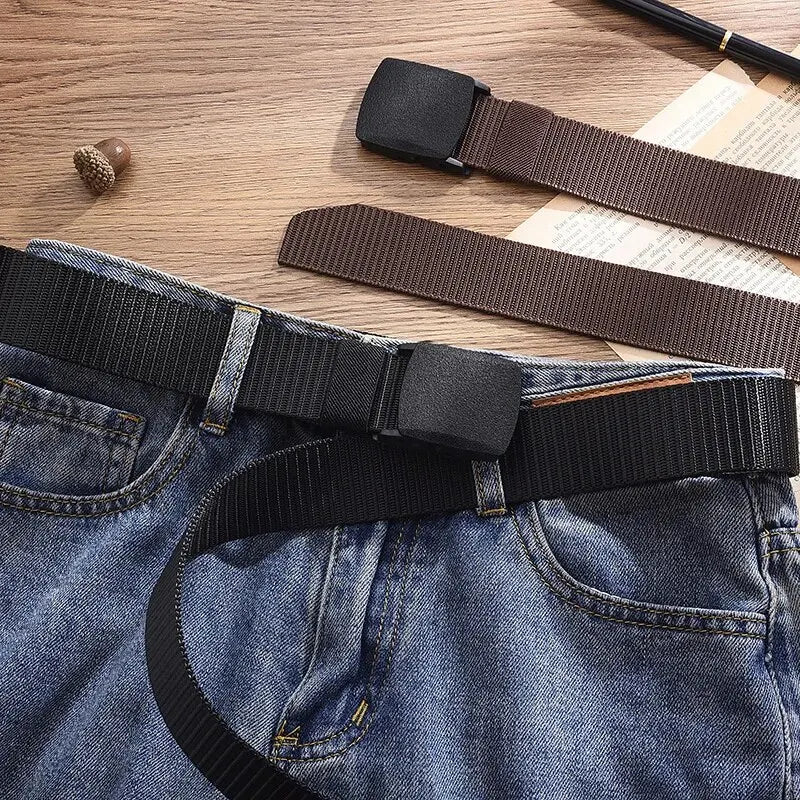 Men's Belt Outdoor Casual Canvas Belt Metal Free Training Nylon Tactical With Pants Jeans Belt Sports Belts For Men Women