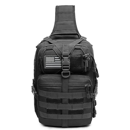Large capacity chest bag, outdoor crossbody bag, wear-resistant Oxford cloth compression strap design, can be carried by hand