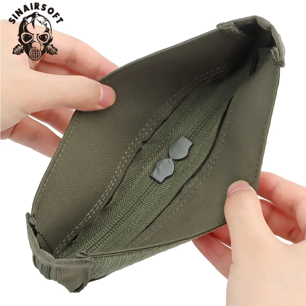 Tactical Micro Fight Chassis Pocket For MK3 MK4 Storage Bag Chest Rig Double Zip Cover Hunting Vest Accessories