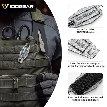 IDOGEAR Tactical Zipper Pull Cord Extension Zip Fixer Hook Handle Replacement Pulls Tab for Vest Backpack 3964