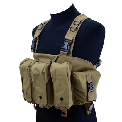 FX-Outdoor Tactical Chest Rig, Airsoft Hunting Vest, Molle Pouch, Simple Military ACU, Magazine Pouch, High Quality