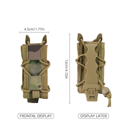 Tactical Magazine Pouch Single Mag Holster Molle Flashlight Pouches Torch Holder 9MM Pistol Magazine Pouch EDC Waist Bag