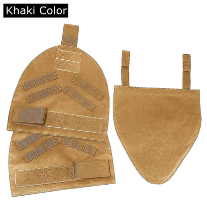 Tactical Equipment Guards Outdoor Training Protective Gear 2x MOLLE Shoulder Pads + 1x Crotch Pad with Hook & Loop Fastener