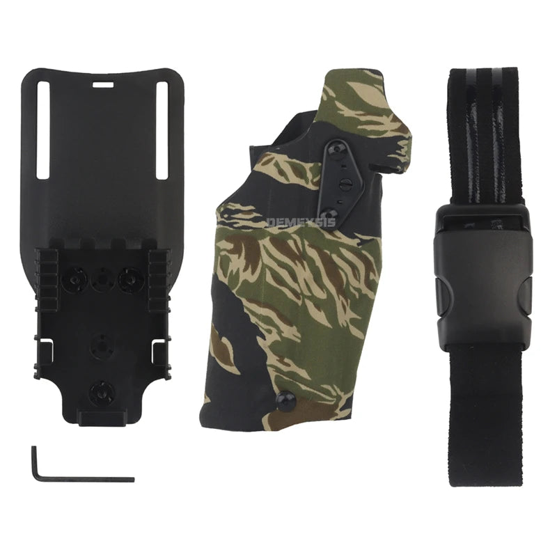 Airsoft Tactical Holster for G17 Gen4 19 with X300 X300U Light Quick Release Pistol Case with Strap Shooting Accessories
