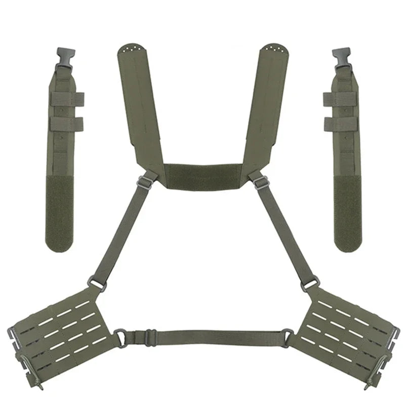 Tactical ARC Chest Rig Kit V3 Shoulder Strap 5.56 Triple Mag with Bilateral Quick Release Slide Molle Platforms Accessories