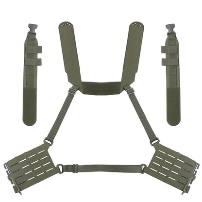 Tactical ARC Chest Rig Kit V3 Shoulder Strap 5.56 Triple Mag with Bilateral Quick Release Slide Molle Platforms Accessories