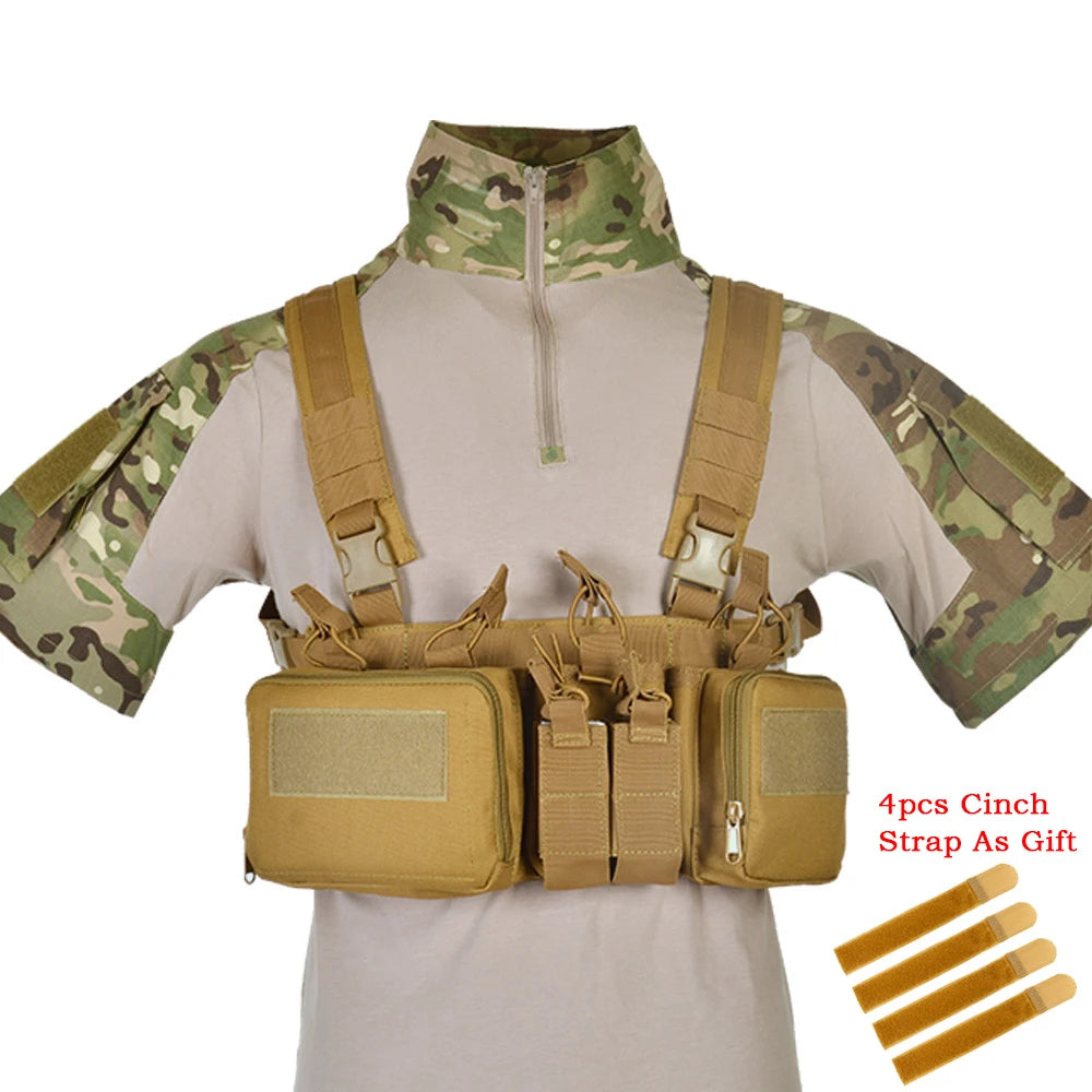 CS Match Wargame TCM  Chest Rig Airsoft Tactical Vest  Pack Magazine Pouch Holster Molle System Waist Men Nylon