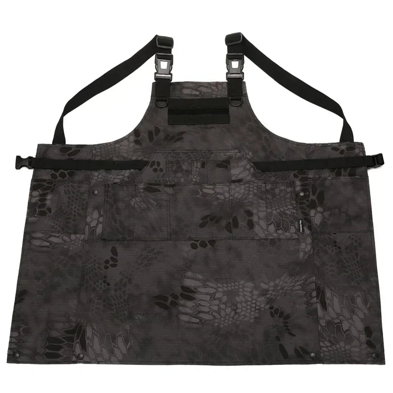 Unisex Tactical Vest Apron Pinafore Camouflage Technician Mechanic Sleeveless Apron Combat Gear Multi-pocket Apron