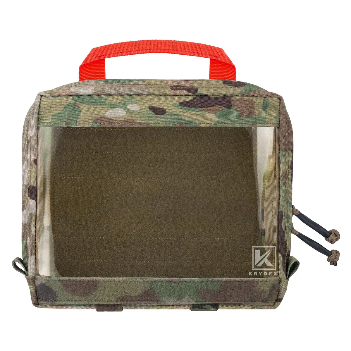 KRYDEX Tactical Large / Small Clear Top Insert Pouch Travel Camping Organizer Storage Hook & Loop Bag for D3 Tactical Backpack