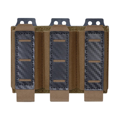 Single/Double/Triple MOLLE-Compatible 9MM Mag Pouch Quick-Release Buckle Elastic Retention Airsoft Shooting Hunting Mag Holder
