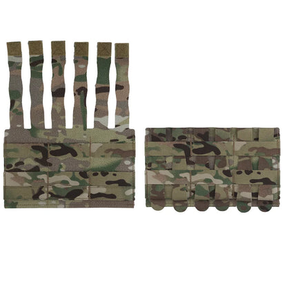 Triple Elastic Magazine Pouch Multi Caliber MOLLE Panel for 5.56 7.62 Airsoft Ammo Storage Lightweight Design