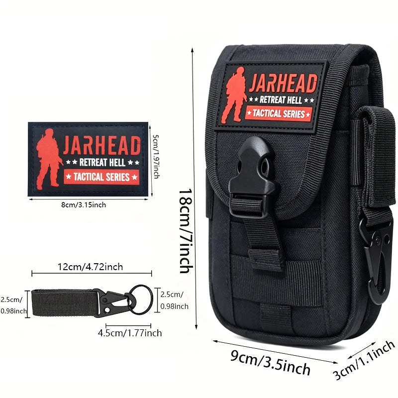 Multi Functional Tactical Sports Running Waist Bag Phone Bag Vertical Double-Layer Molle Accessory Bag Set For Hiking Hunting