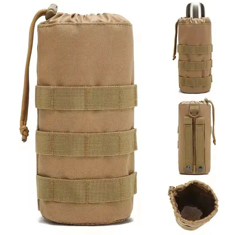 Tactical Molle Water Bottle Bag Pouch Holder Outdoor Travel Camping Hiking Cycling Fishing Hunting Water Bottle Kettle Carrier