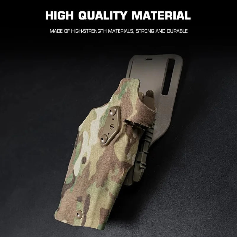 Tactical Pistol Holster for Glock 17/19 with X300/X300U Flashlight Airsoft -832 ALS Quick Release Leggings Holster