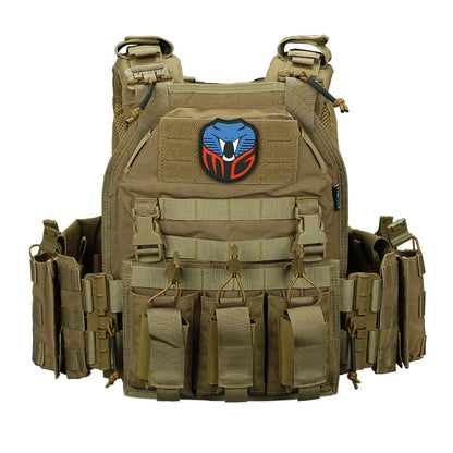 MGFLASHFORCE Tactical Vest Quick Release Molle Plate Carrier Airsoft Hunting Combat Vest for Men