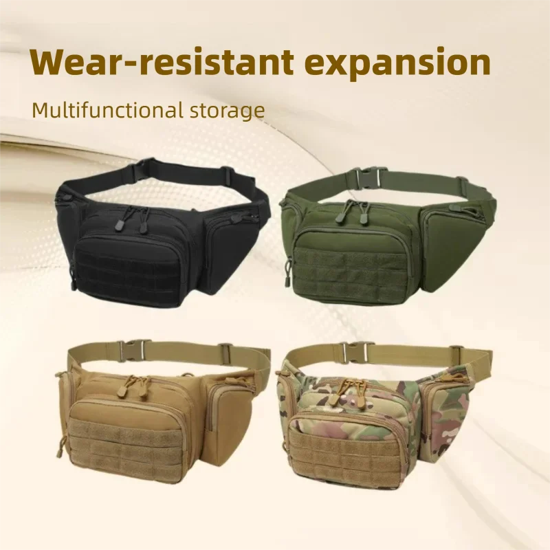 Multifunctional Tactical Waist Bag Outdoor Cycling Storage Pack Portable Concealed Molle Waist Pouch Tactical Accessory Utility