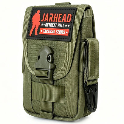 Multi Functional Tactical Sports Running Waist Bag Phone Bag Vertical Double-Layer Molle Accessory Bag Set For Hiking Hunting