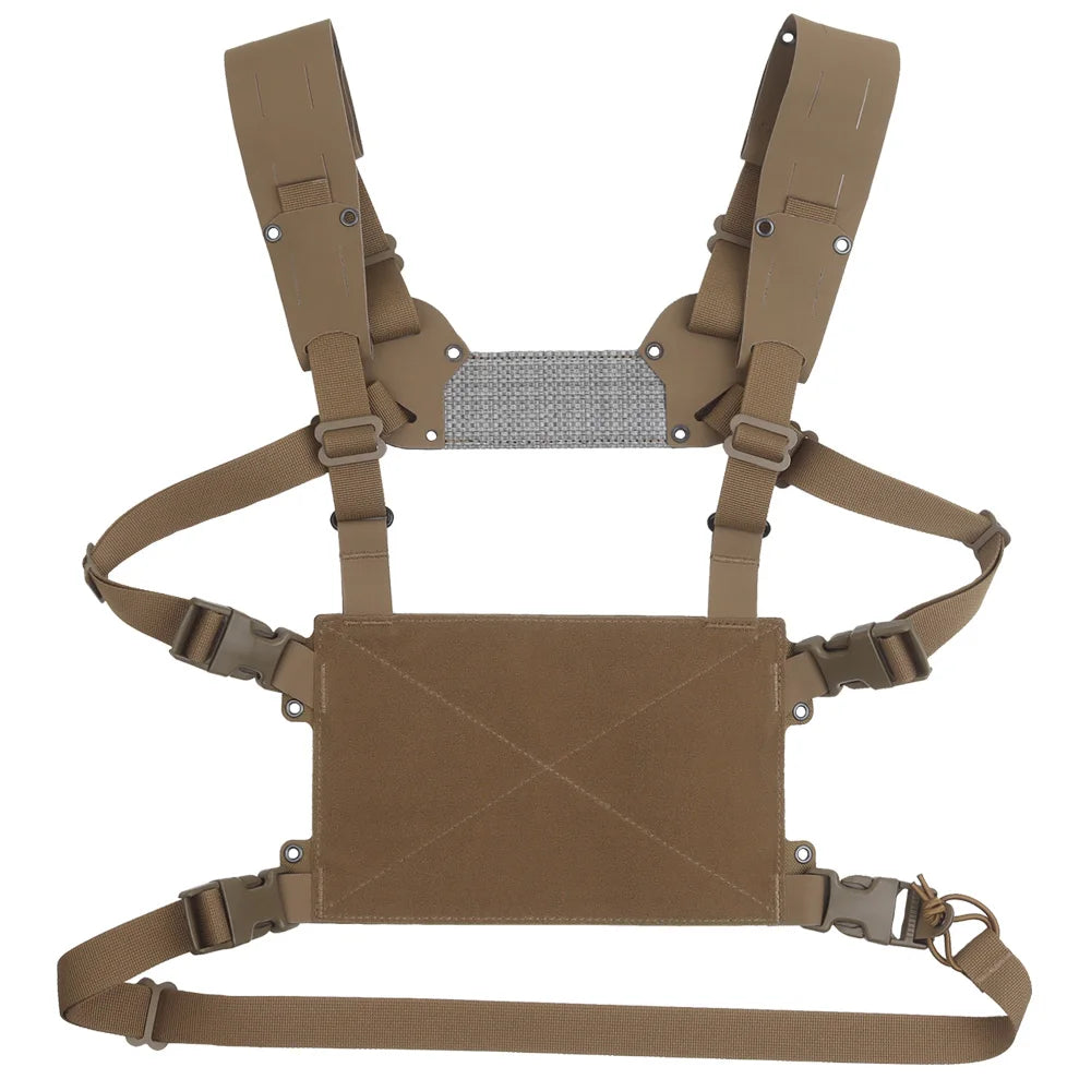 MOLLE Chest Rig Mini V2 H-type Ferro Style Lightweight Chesty Rig Tactical Vest Assault Training Plate Carrier Front Flaps Adapt