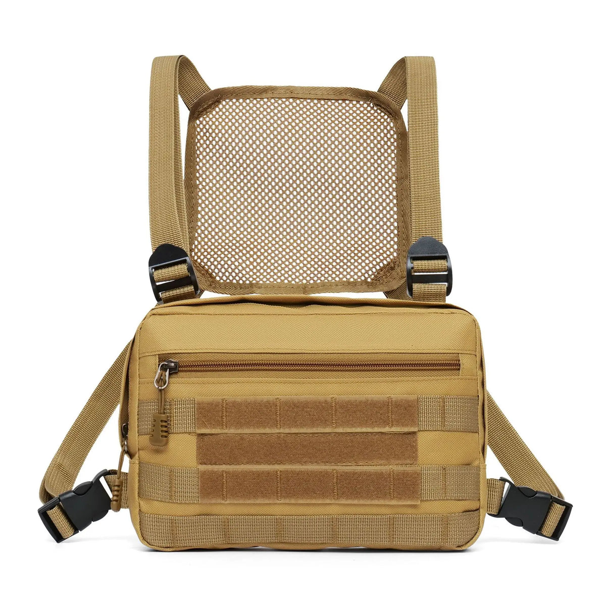 Outdoor Sports Chest Bag Motorcycle Bicycle Cycling Bag , Lightweight Molle Tactical Chest Bag for Running Hiking Fishing Travel