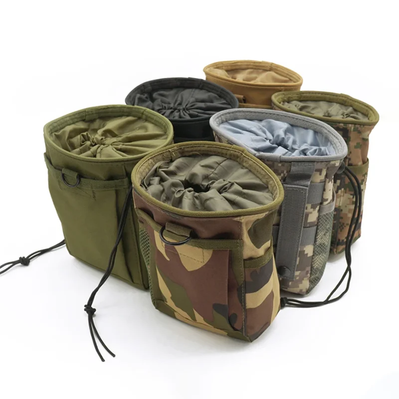 2024 New Outdoor 3-5L Camouflage Molle 600D Nylon Dump Drop Pouch Recycle Waist Pack Ammo Bags Hunting Accessories Bag Pouches
