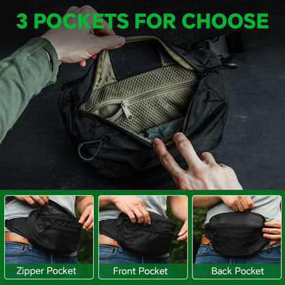 Tactical Waist Bag Concealed Carry Gun Bag Quick Access Handgun Bag Adjustable Waist Belt Fanny Pack with Gun Holster Outdoor