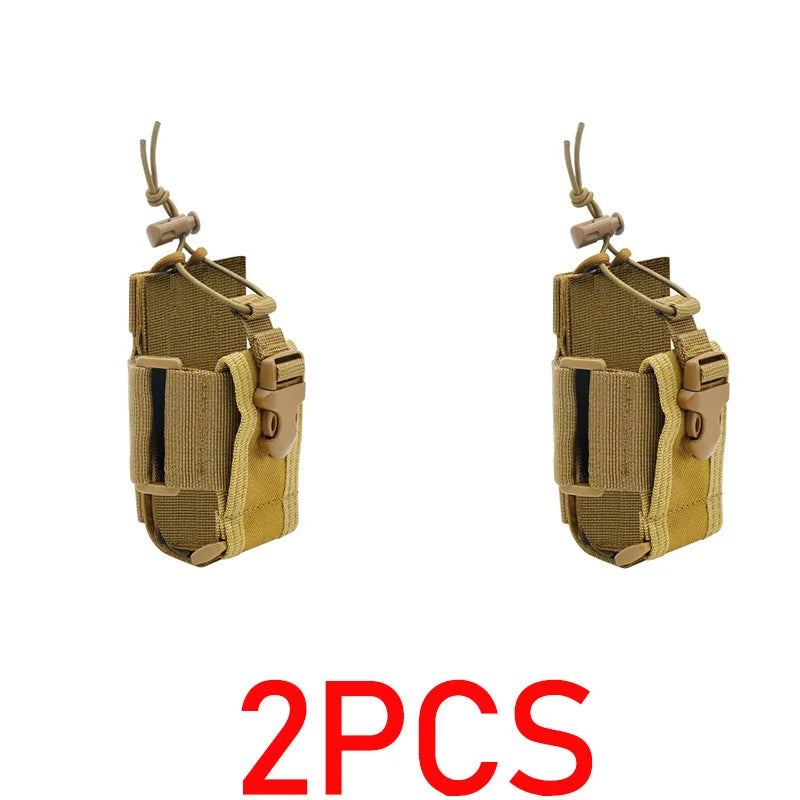 Tactical Radio Holder Shift Pocket Tactical Molle Pouch Walkie Talkie Holster Nylon Waist Belt Bag Pocket Hunting Accessories