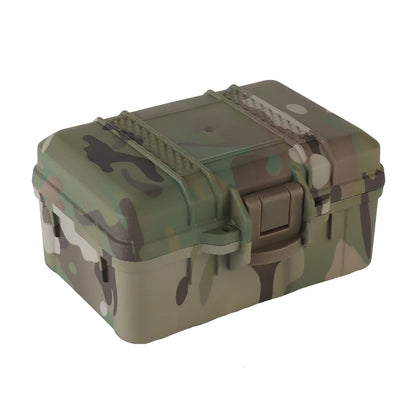 Tactical Camo Storage Box Valuable Item Hard Safety Case Multi Functional Tool Protection Boxs With Pre-cut Sponge Can Lockable