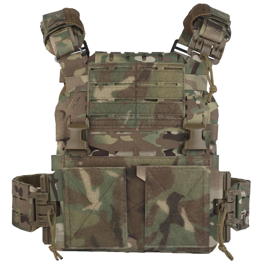 Tactical ARC Plate Carrier V2 Assault Rig Combat Training Protective Vest with Triple Magazine Pouch Quick Release MOLLE System