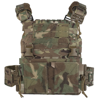 Tactical ARC Plate Carrier V2 Assault Rig Combat Training Protective Vest with Triple Magazine Pouch Quick Release MOLLE System