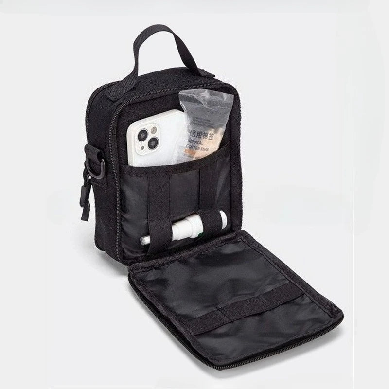 Tactical MOLLE First Aid Pouch 600D Nylon Water Resistant Medical Bag EDC Organizer for Outdoor Hiking Camping Hunting
