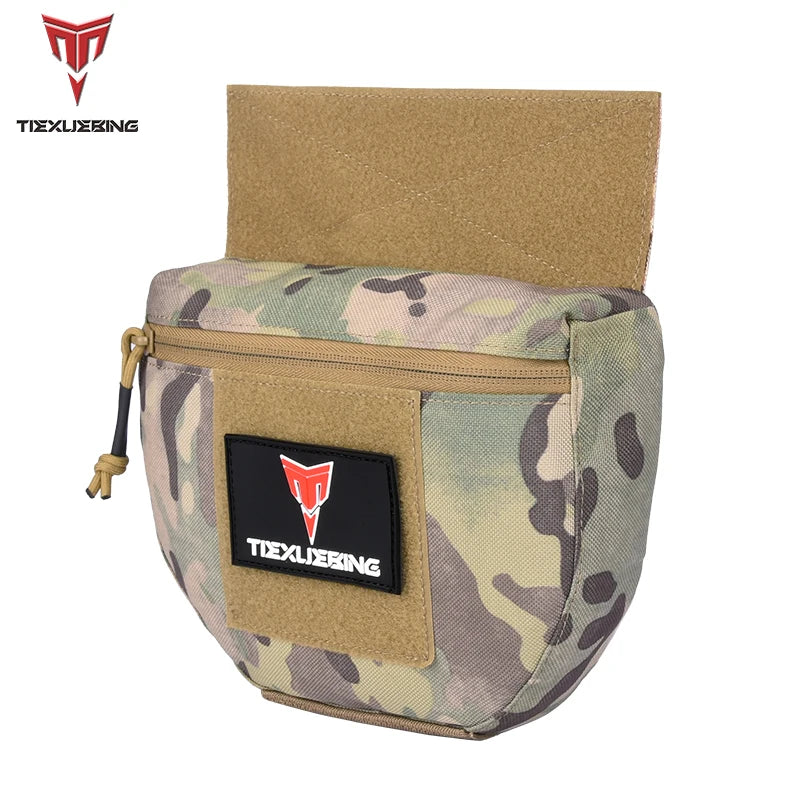 Tactical Molle Chest Rig Drop Dump Pouch Bag For CRM CRX Vest Armor Carrier Storage Hunting Accessories Chest Pouch Lower Belly