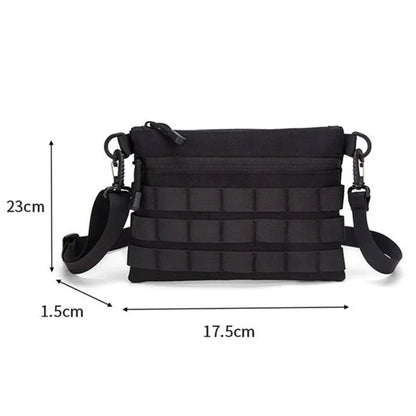 Tactical MOLLE Crossbody Bag Portable 600D Nylon Water Resistant EDC Shoulder Bag for Daily Commute Outdoor Hiking