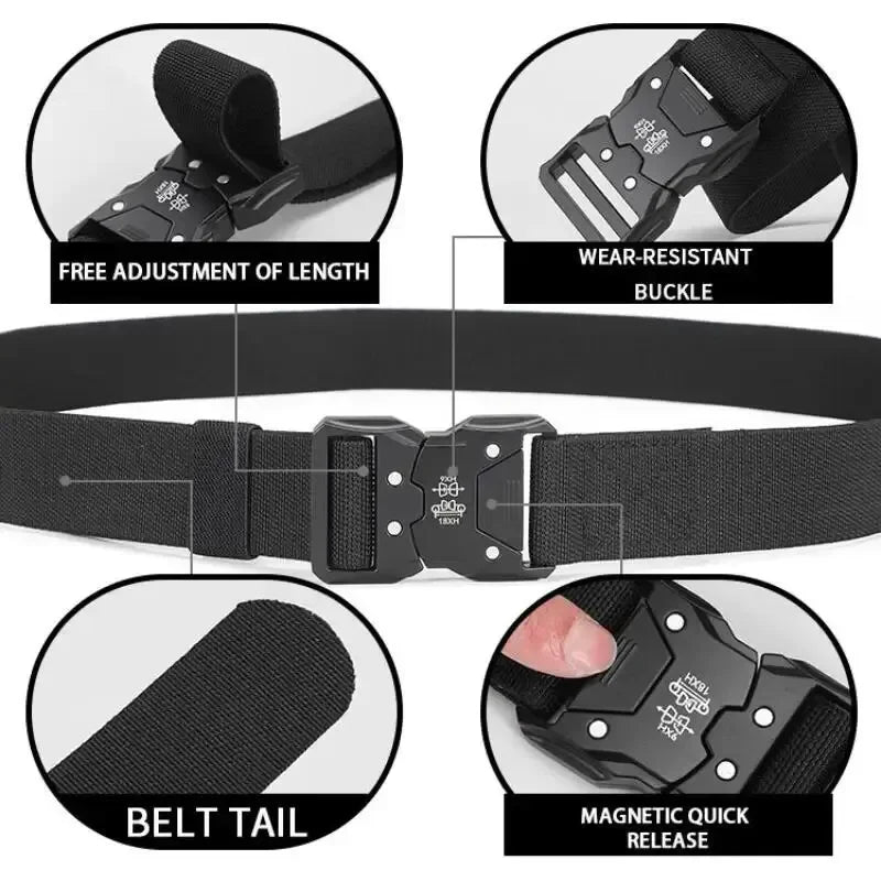 2026 New Classic Design Fashion Matching Essentials Tactical Quick Release Snap Snap Elastic Leisure Outdoor Training Belt
