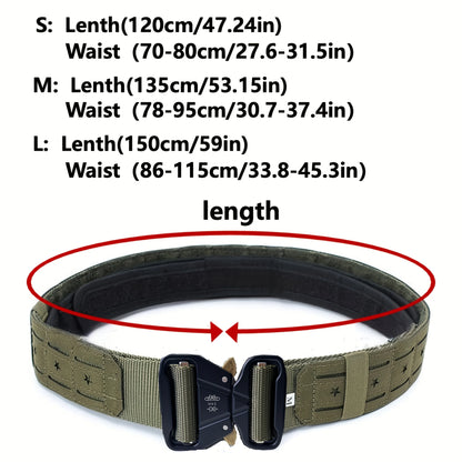 Double-Layer Multifunctional Tactical Waist Belt, Cs Field Laser Outdoor Hunting Belt