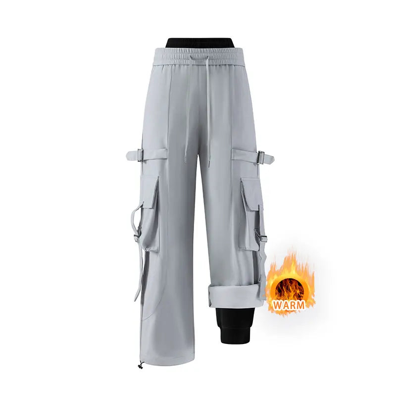 Winter Hiking Pants Men Outdoor 3 In 1 Waterproof Windproof Mountaineering Sports Trousers Warm Solid Camping Skiing Cargo Pants