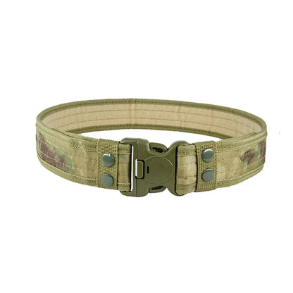 Men's Tactical Belt  Quick Release Belts Outdoor Nylon Military Camouflage Oxford Cloth Wide Waist Belt Hiking EDC Accessories