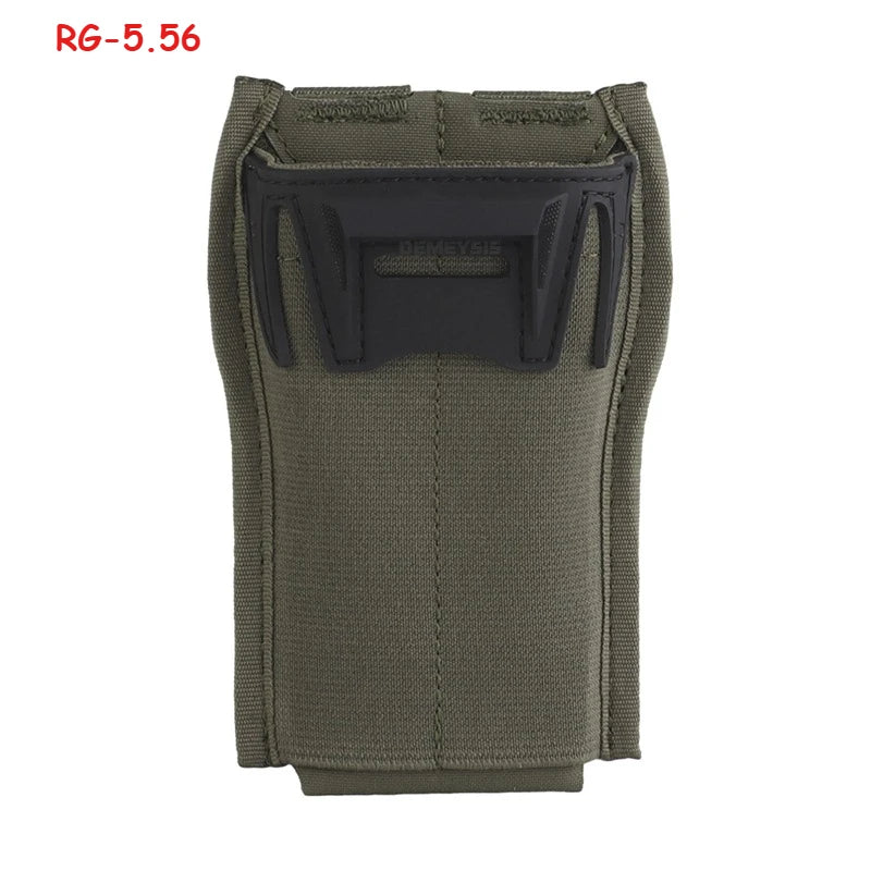 Tactical 5.56mm Single Mag Pouch MOLLE Quick Release Magazine Holder for AR15 M4 Airsoft Vest Plate Carrier Hunting Gear