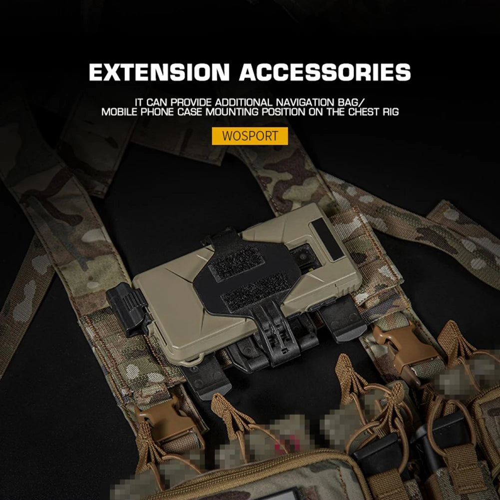 Chest Rig Harnesses Extension Accessories Phone Panel Chest Rig Expansion Airsoft Vest Accessories