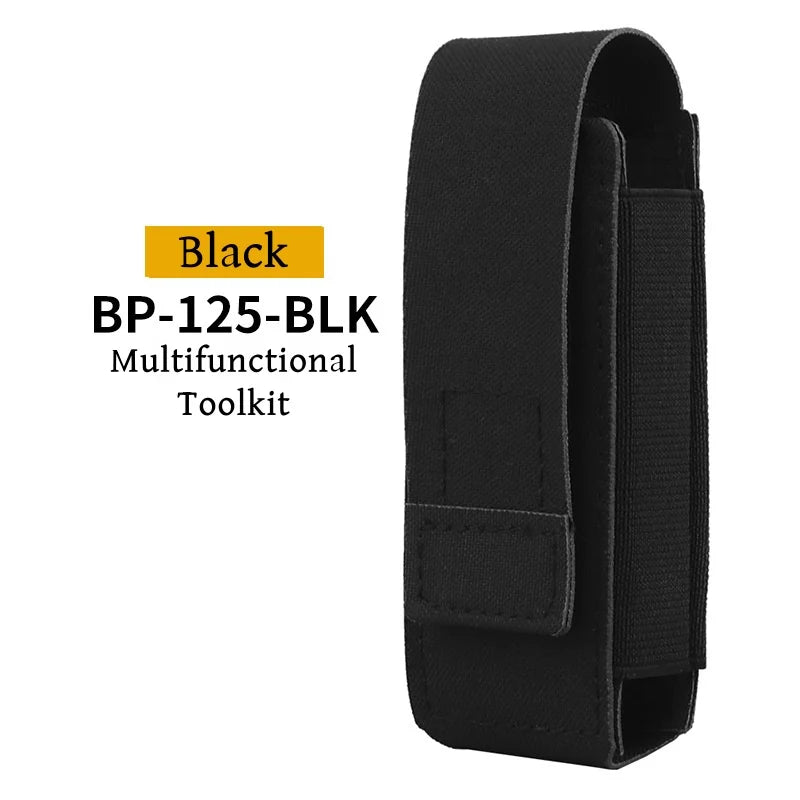 Multi-functional tool kit adhesive surface opening and closing molle mounting elastic material multiple adaptations