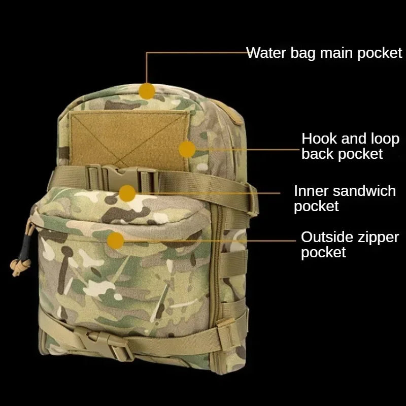 Outdoor Tactical Vest Backpack 1000D Nylon Waterproof Hiking Backpack MOLLE Accessory Sports Backpack Bags for Camping Hunting